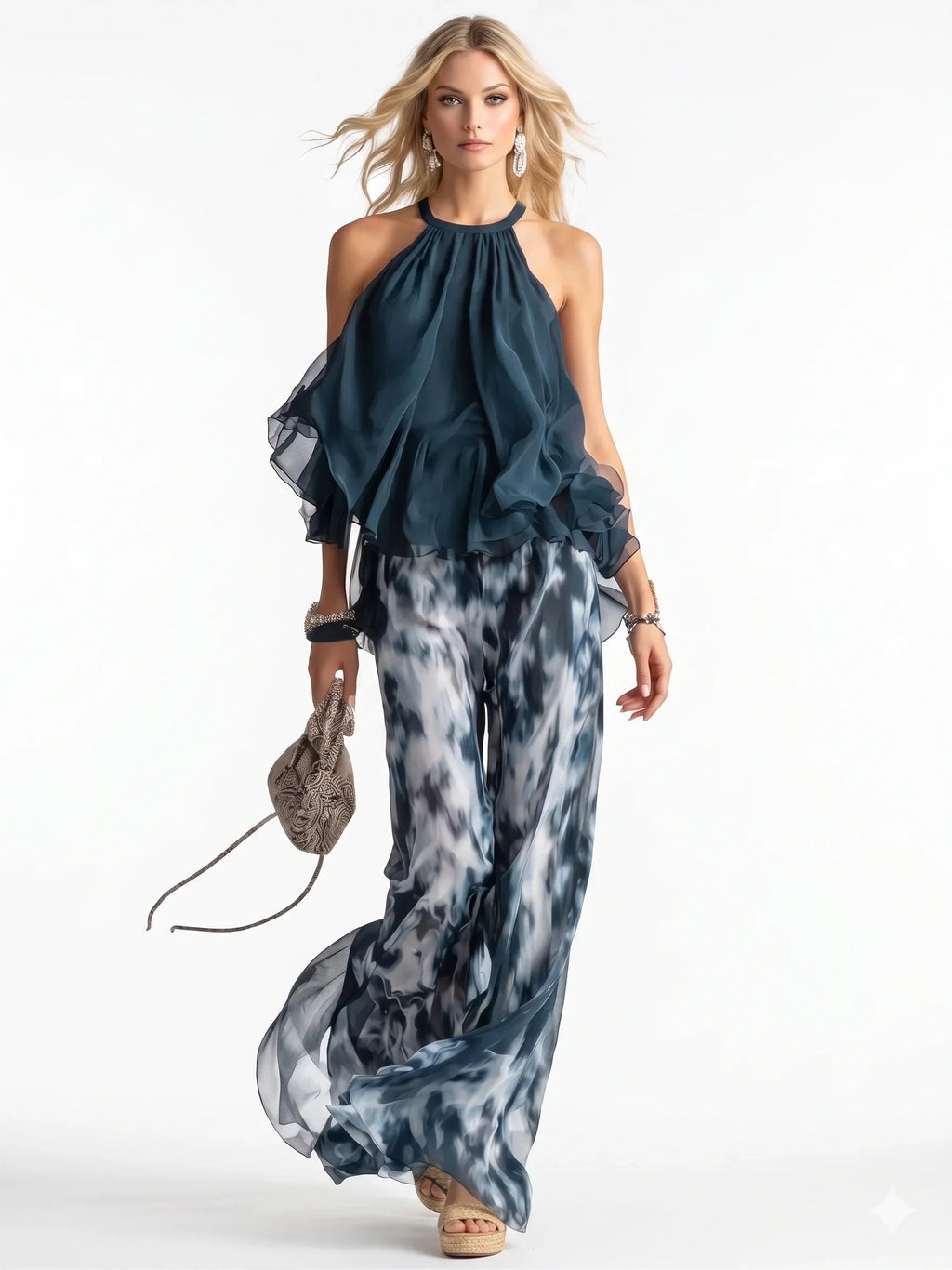 Olivia • Elegante conjunto de dos piezas de gasa