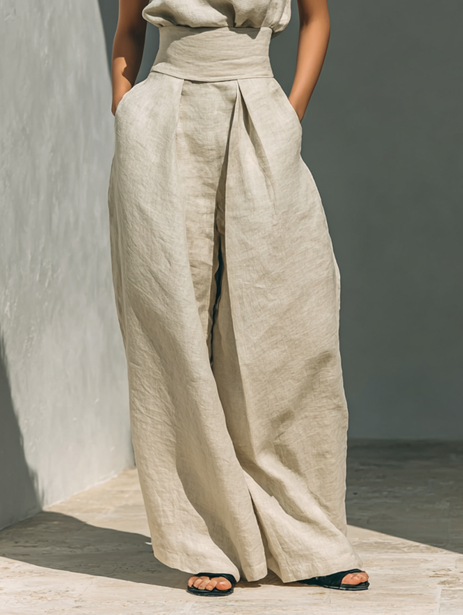 Maria • Conjunto minimalista de lino y algodón