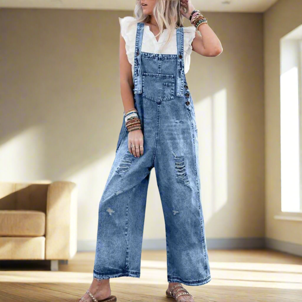 CARMELITA • Vintage Wash Adjustable Jumpsuit