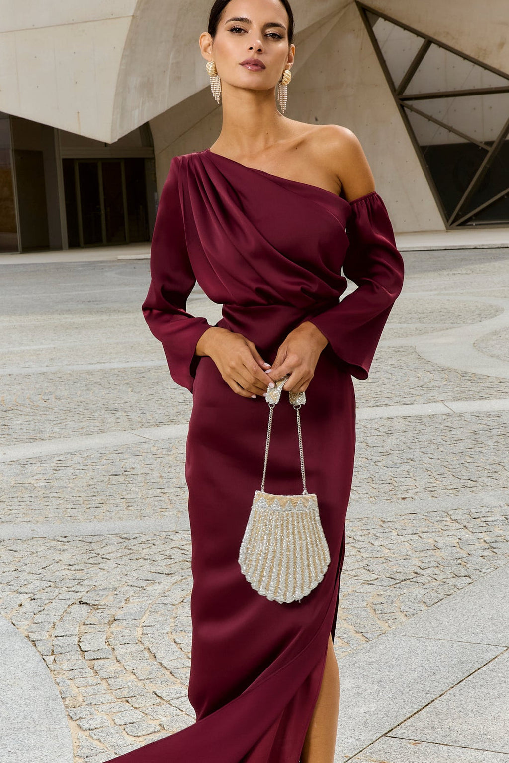 Vestido Siracusa Burdeos