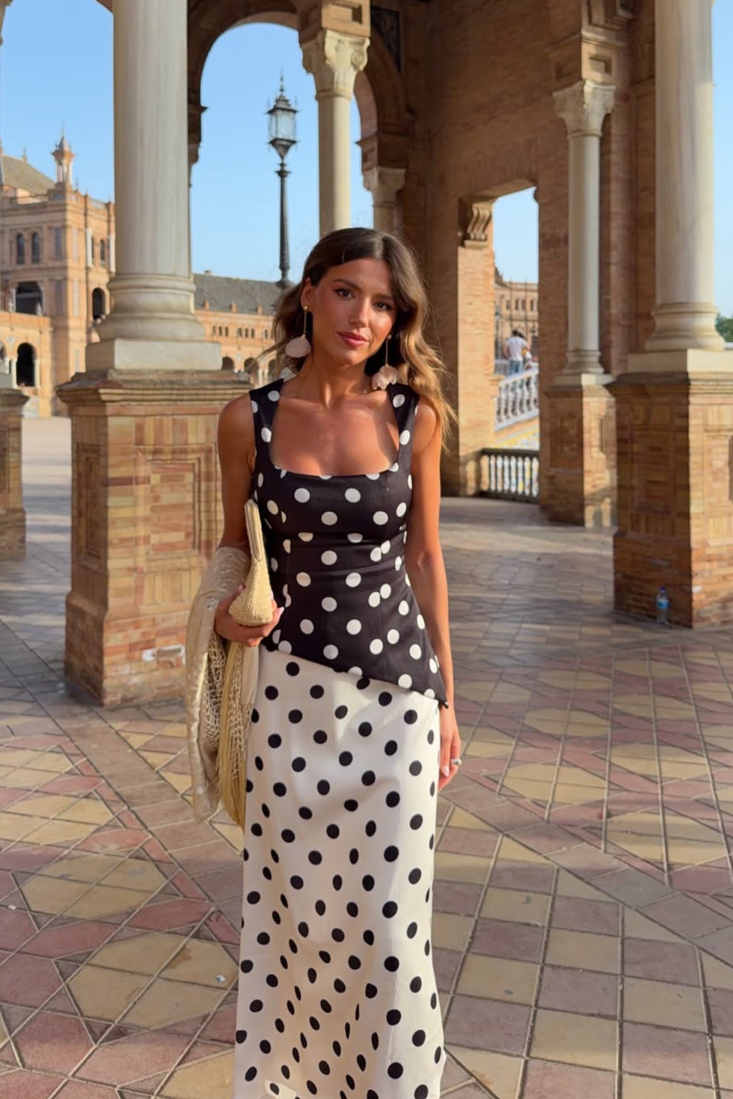 Vestido Andrea Topos Negro