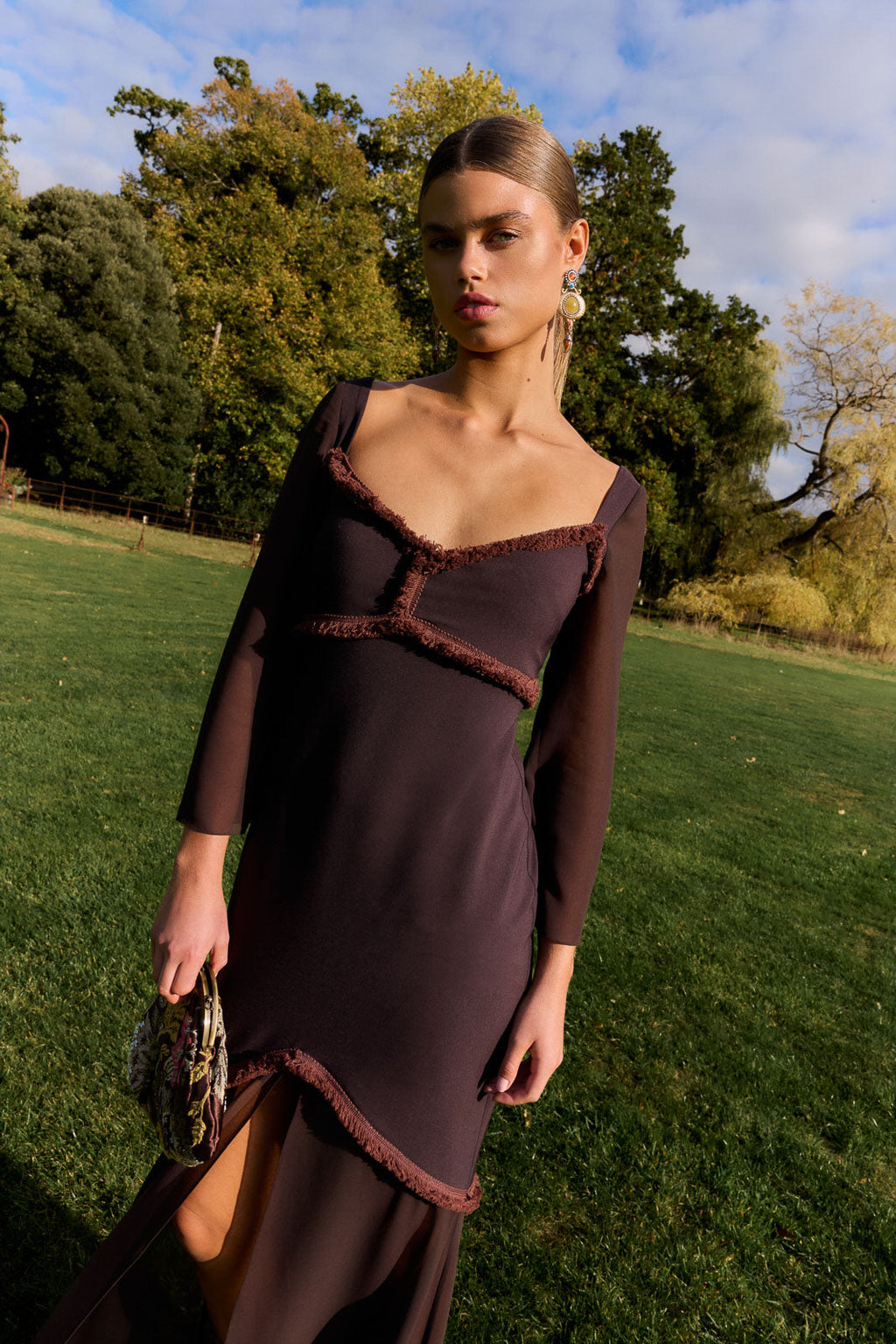 Vestido Cefira Marrón