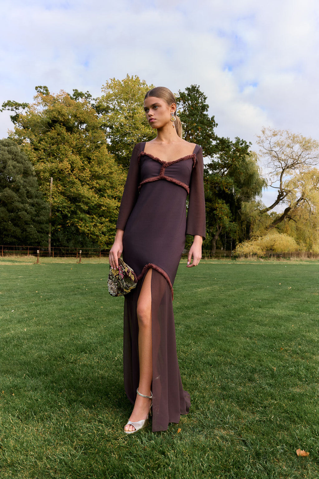 Vestido Cefira Marrón