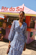 Vestido Coelho Floreza Azul