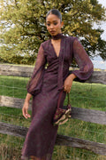 Vestido Nabuco Floreza Burdeos