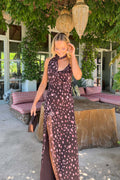 Vestido Perla Topos Chocolate