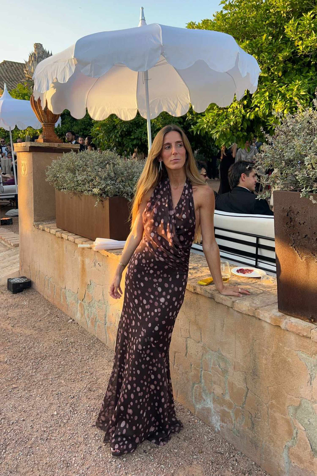Vestido Elisa Topos Chocolate