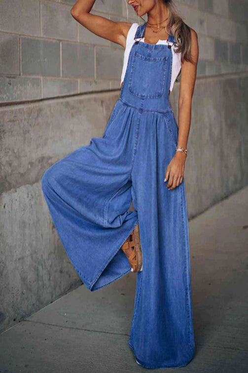 URA • Mono de moda de corte vintage con pernera ancha