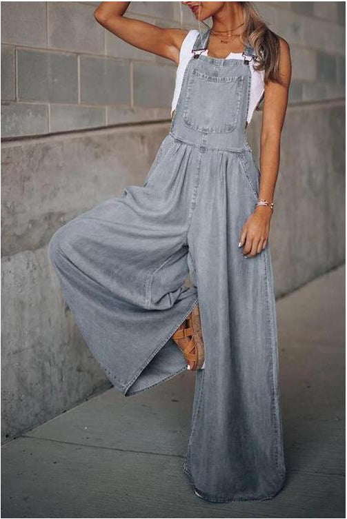 URA • Mono de moda de corte vintage con pernera ancha