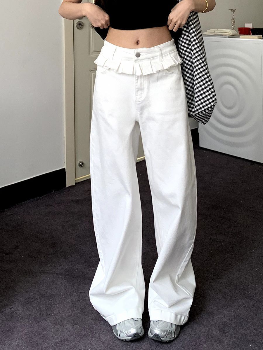 PAISLEY • Pierna ancha con elegantes ribetes de encaje