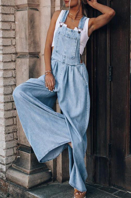 URA • Mono de moda de corte vintage con pernera ancha