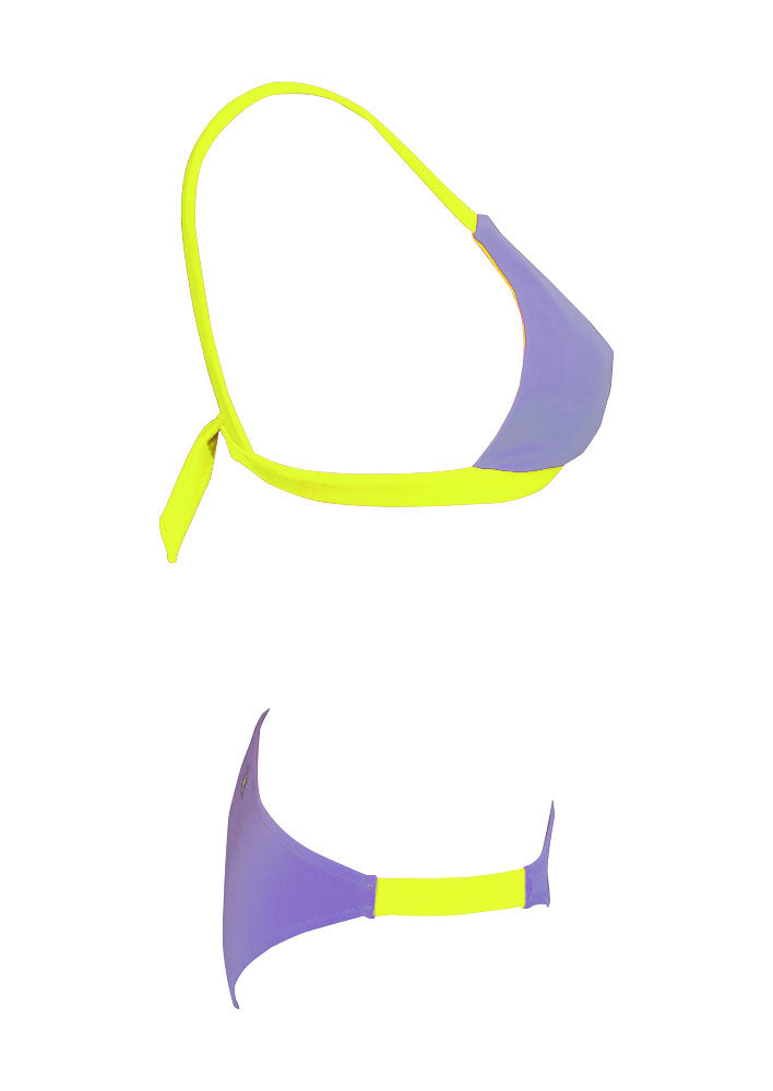 BIKINI TRIANGLE LILA Y FLÚOR