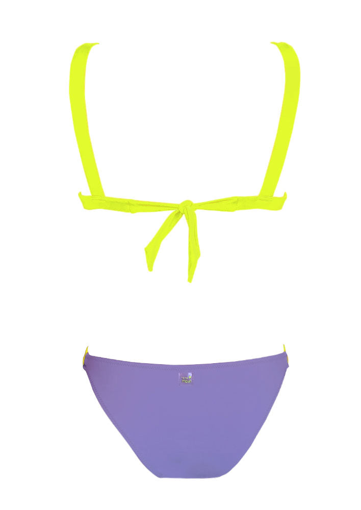 BIKINI TRIANGLE LILA Y FLÚOR