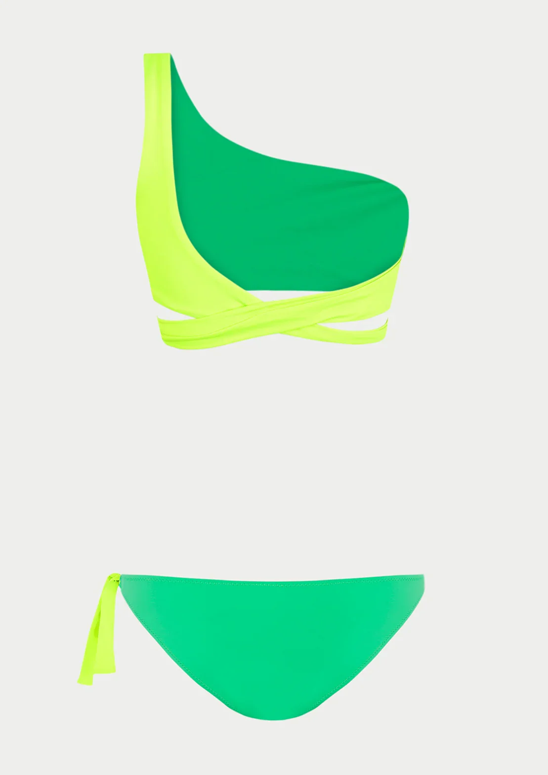 BIKINI ASIMÉTRICO LIME