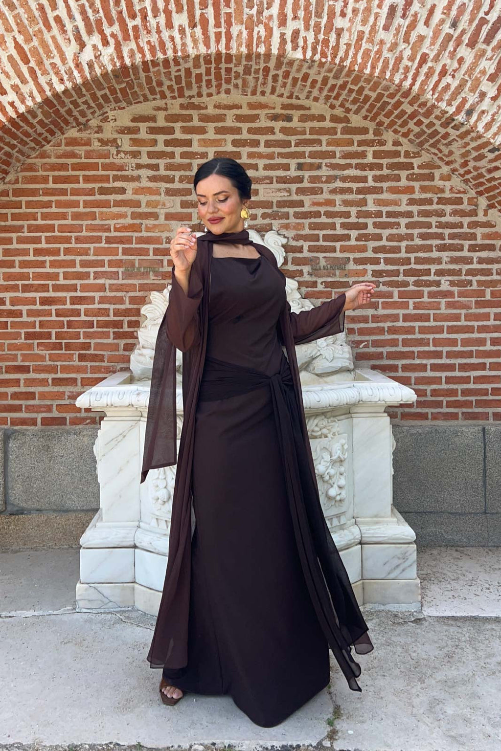 Vestido Cadaqués Marrón